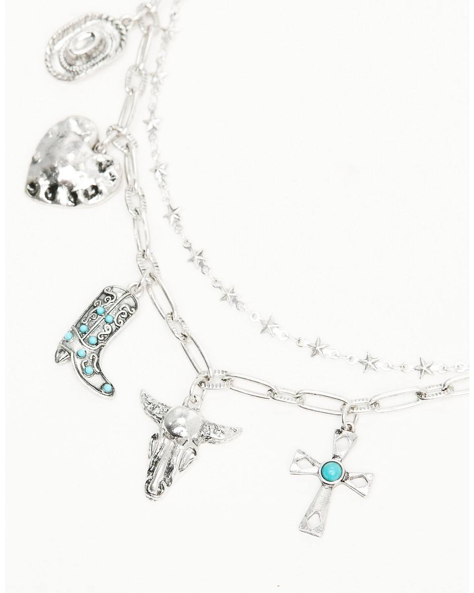 Women's Layered Charm Boot Jewelry