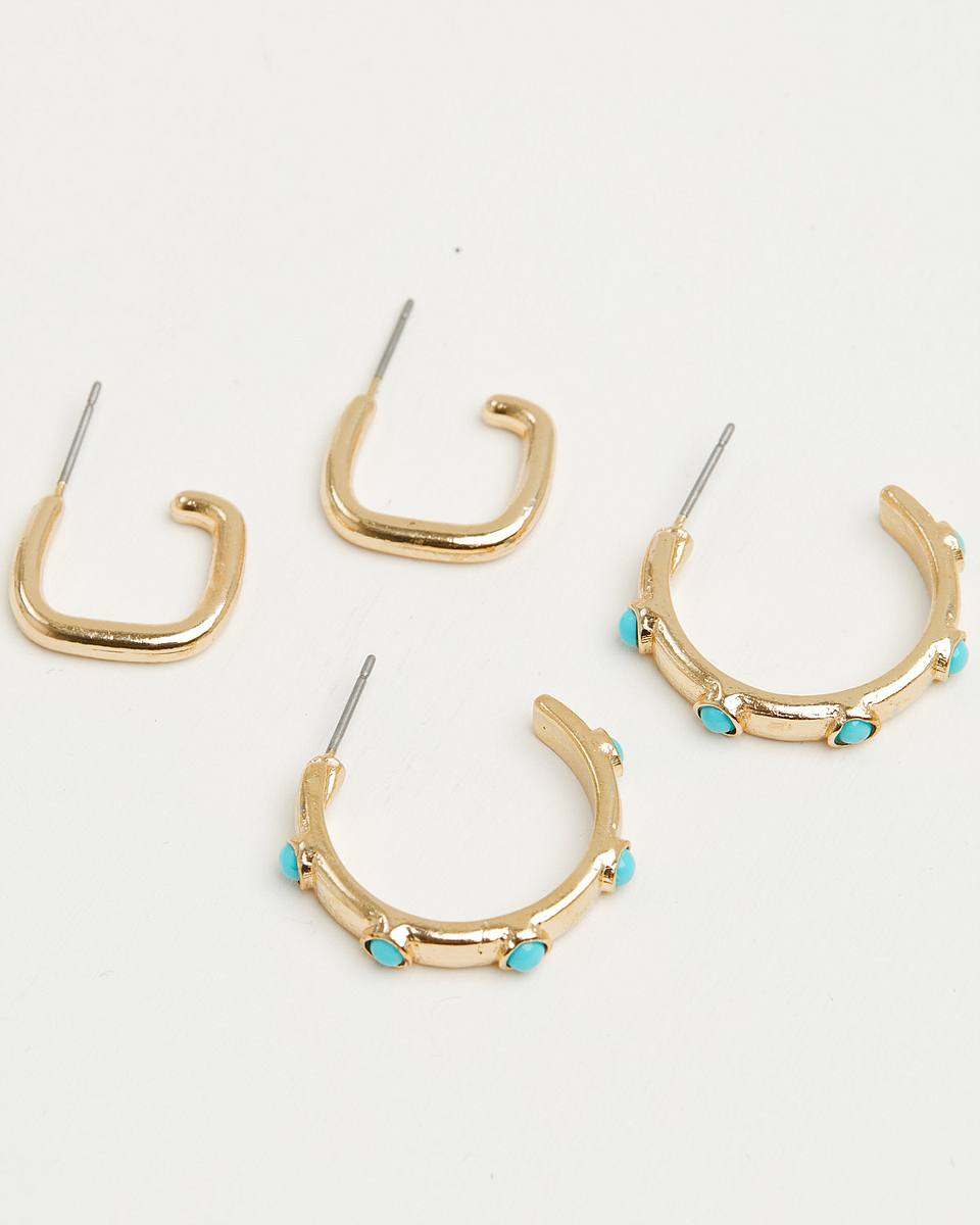 Women's Hoop Earring Set - 12 Piece
