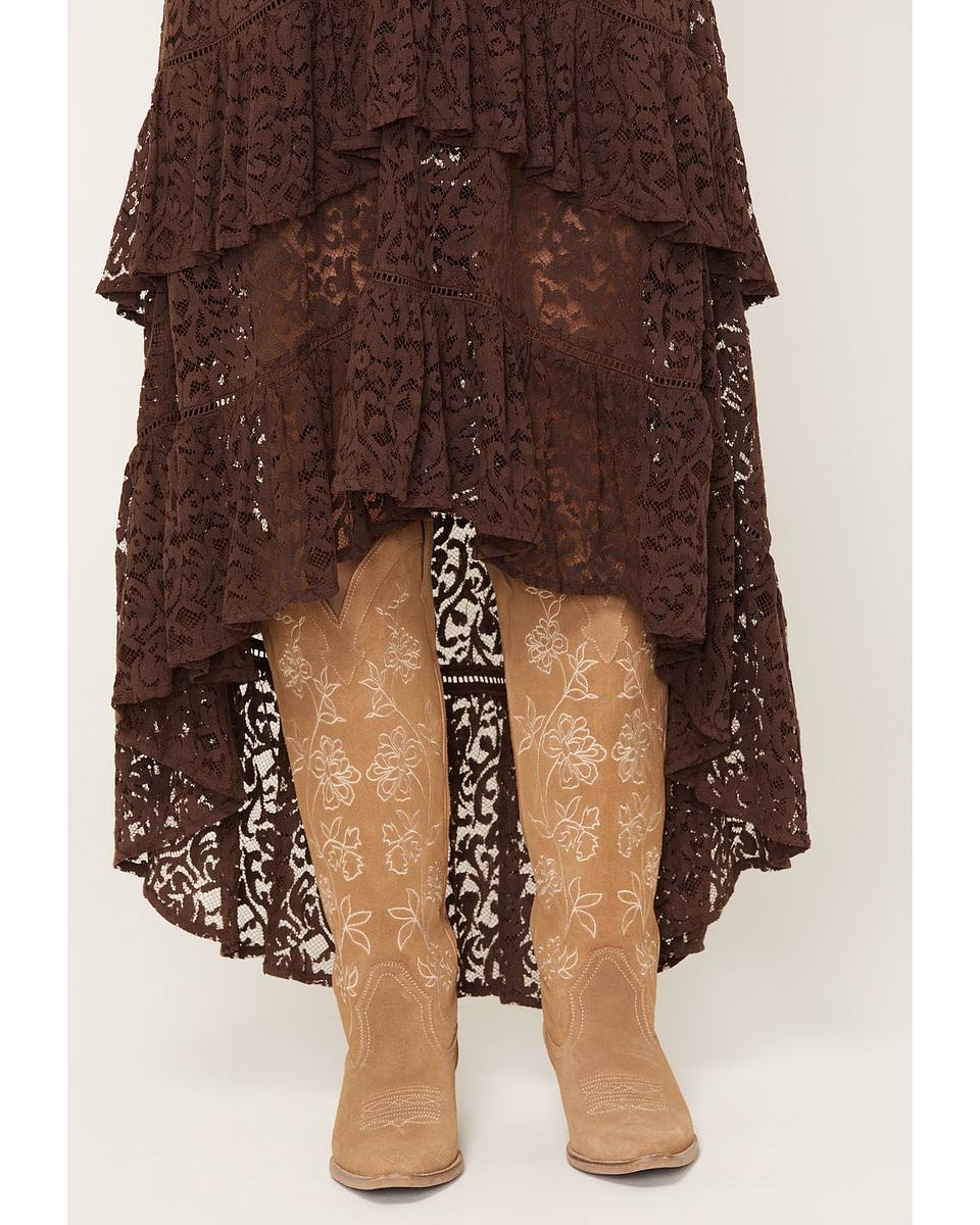 Women's Mae High-Low Lace Midi Skirt – Shyanne