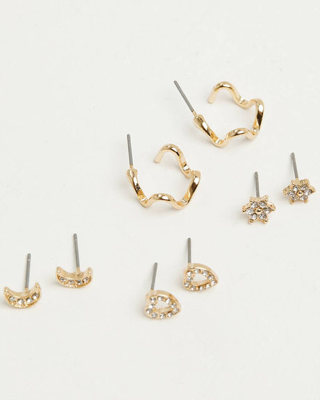 Women's Hoop Earring Set - 12 Piece