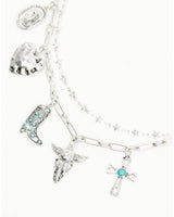 Women's Layered Charm Boot Jewelry