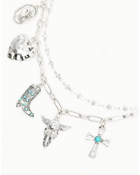 Women's Layered Charm Boot Jewelry