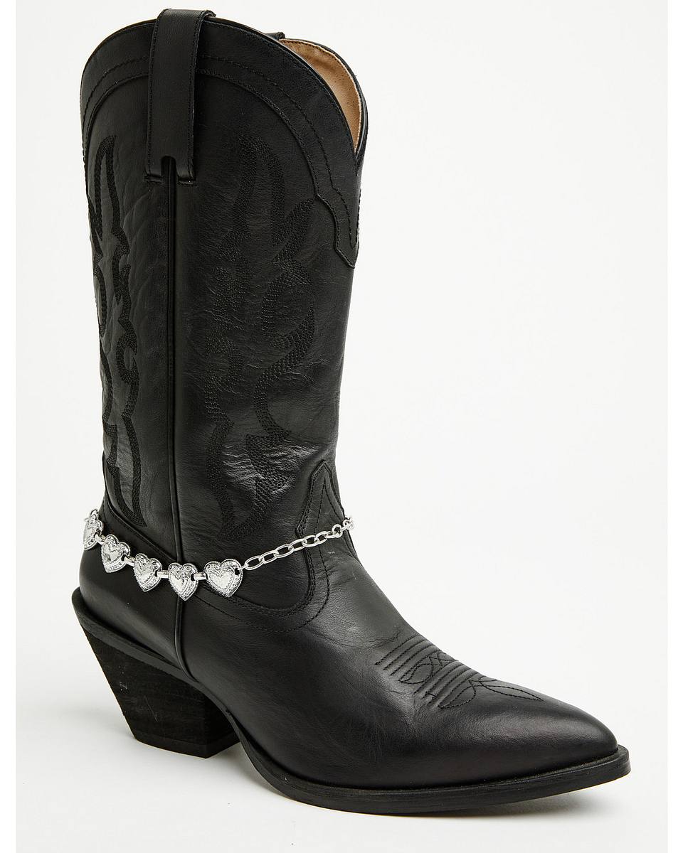 Women's Metal Hearts Boot Accessory