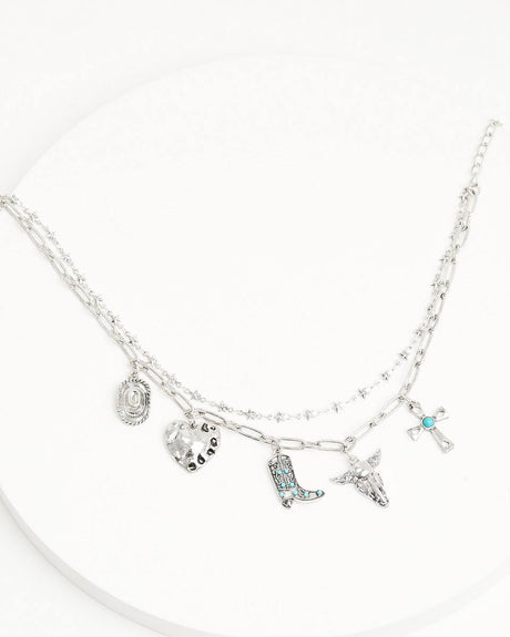 Women's Layered Charm Boot Jewelry