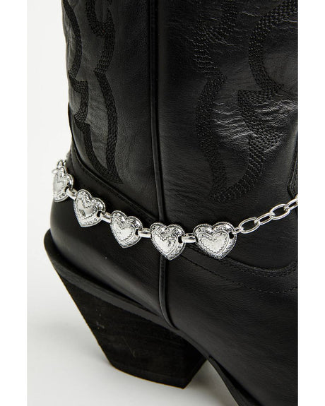 Women's Metal Hearts Boot Accessory