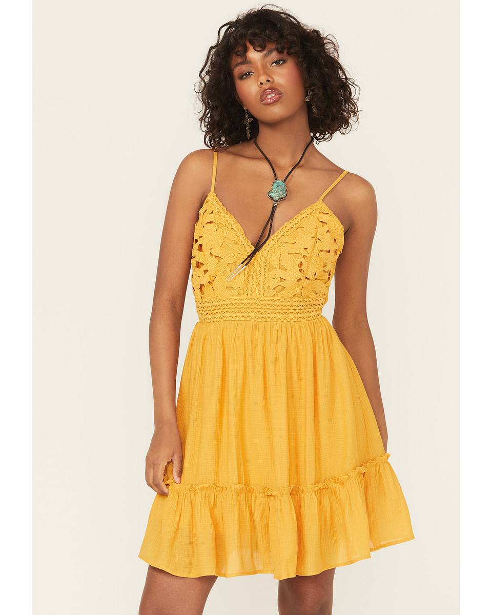 Women's Bustier Tie Back Lace Mini Dress – Shyanne