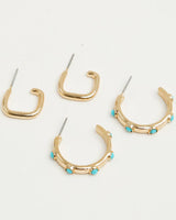 Women's Hoop Earring Set - 12 Piece
