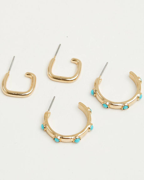 Women's Hoop Earring Set - 12 Piece
